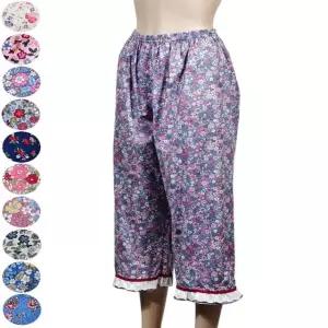 착용감 편안한 60수 꽃나염 레이스 여성 9부 파자마 (WFJ6C1Z)