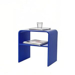 아크릴 2 - 티어 엔드 테이블 / 나이트스탠드, 16인치 세련되고 내구성 있는 침대 옆 수납공간. 침실, 거실, 모던 인테리어에 이상적입니다. 테이블이나 소파 사이드 피스로 완벽한 선택입니다