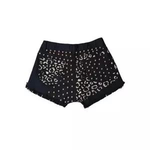 여자 청반바지 해짐 핫팬츠 프린트 와이드 징 데님 원템4