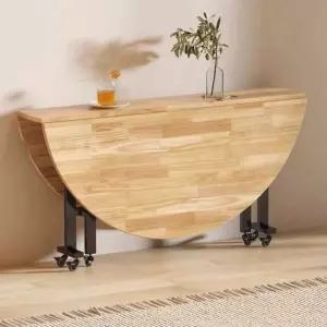 접이식 원목 테이블 리빙 확장 티탁자 밥상 원형 간이