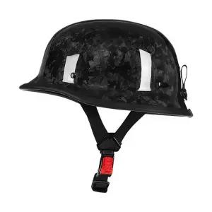 바이크 오토바이 반모헬맷 공장 탄소 섬유 헬멧 남자와 여자를위한 독일 오픈 페이스 DOT 레트로 복고풍 엔