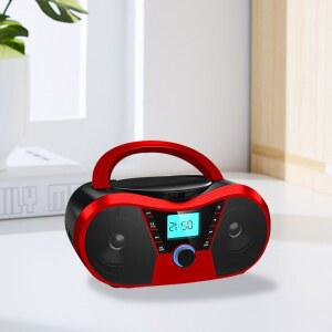 시디플레이어 FM 라디오가 있는 CD 플레이어 붐박스 블루투스 호환 USB 포트 MP3 플레이어 Aux 입력 및 헤드폰 잭 백라이트 LCD 디스플레이 3 5mm