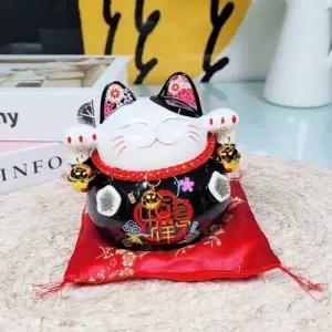 선물용돈보관통 라멘 스시 섬세한도장 행운오는 집들이저금통 블랙 (WFJ6Z9Z)