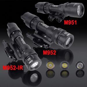 전술용 슈어파이어 M951 IR LED 강력 스트로브 메탈 플래시라이트 스카우트 라이트 커버 QD 마운트 사냥 무