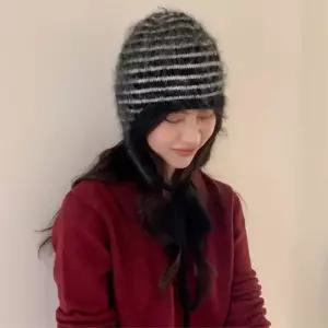 [모드제니] 복슬 헤어리 귀마개 털 모자 보넷 비니 2컬러