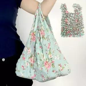 주름 에코백 늘어나는 요술 가방 접이식 시장장바구니 (WFJ79OD)