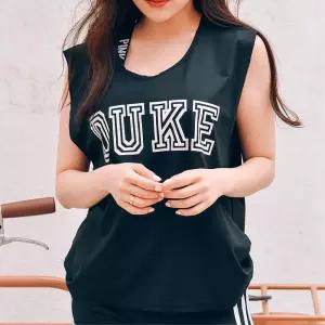 헬스 홈트 편안한 운동복 민소매 영어 나시 가을코디 교복이너웨어