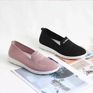 메쉬슬립온 여성 메쉬 슬립온 단화 둥근코 운동화 워킹화 발편한