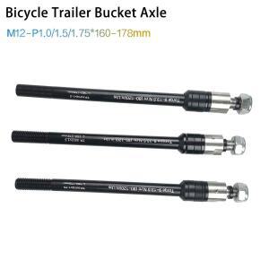 알루미늄 합금 자전거 트레일러 스루 액슬 160-178mm 히치 화물 프론트 포크 컨버터 샤프트