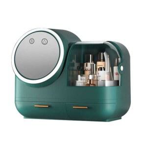 수납 정리함 LED 다용도 선풍기 함 거울 무선