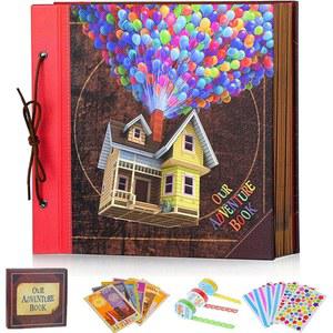 우리 어드벤처북 12x12 인치 - 여행, 결혼, 글쓰기를 위한 수제 스크랩북 앨범 60페이지 DIY 메모리 기념일, 친구, 가족, 커플 선물에 완벽 (12인치 집 디자인)