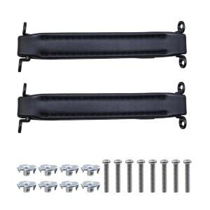 [미국배송] 우김 2PCS 블랙 빈티지 가죽 AMP 증폭기 증폭기 케이스용 장착 나사 포함 8.27인치 교체 스트랩 손잡이