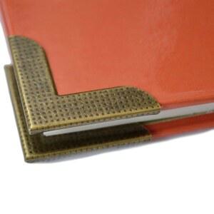 20개 빈티지 브론즈 코너 프로텍터 장식 금속 커버 앤티크 세이프티 가드 레트로 직각 브래킷 메뉴북 사진첩 스크랩북 우드 케이스 엣지 미니 스몰 사이즈 (측면 길이: 1-1/8인치)