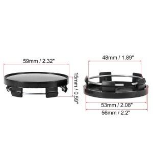휠캡 자동차 휠 센터 캡 커버 타이어 허브 ABS 플라스틱 액세서리 피팅 부품 실용적인 59mm