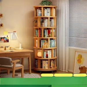 회전책장 책꽂이 이동식 북타워 바퀴달린 원형 코너 선반