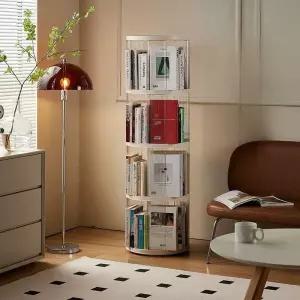 회전식 책장 책꽃이 수납함 서재 선반