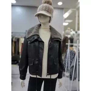 털 에코 가죽 자켓A25JK5438