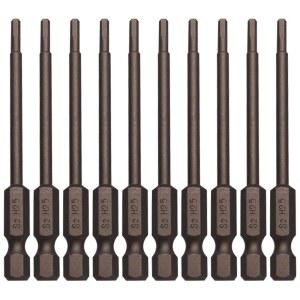 [미국배송] 시퍼리 10PCS 육각 헤드 앨런 렌치 드릴 비트 H2.5 (2.5MM) S2 스틸 마그네틱 드라이버 1/4 인치 퀵 릴리스 샹크