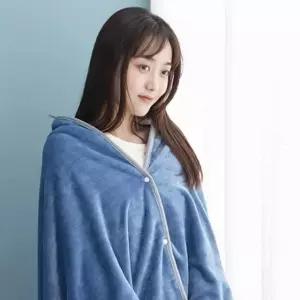 극세사무릎담요 학생용 망토형 극세사망토담요 블루무릎담요 (WFJ7CTC)