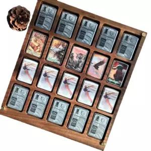 라이터 수집 박스 지포 수납함 컬렉션 4구 원목