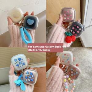 실리콘 큐트 여아용 이어폰 케이스 삼성 갤럭시 버즈 라이브 프로 2 커버 무선 블루투스 헤드셋 보호