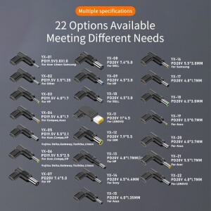 노트북 전원 어댑터 커넥터 DC 플러그 USB C타입 암-범용 수컷 잭 변환기 (hp 호환  dell호환  ASUS호환  A