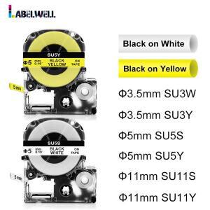 엡손 LW-300 라벨 메이커용 테이프 호환 가능 열 수축 튜브 SU5S SU3W SU11S 3.5mm 11mm 1 개