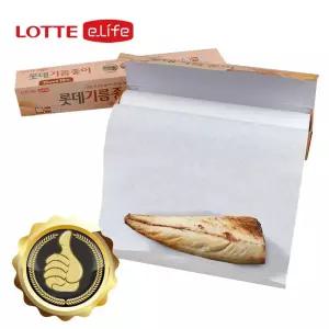 롯데 eLife 기름종이 25cmx10m 기름먹는 종이호일 기름종이 호일 한지