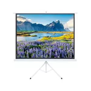 족자 스크린 삼각대 세트 84형 집 회사 학교 회의실 캠핑장 야외용