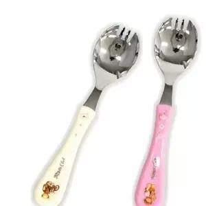 곰돌이 스텐27종 포카락 겸용 수저 숟가락+포크-핑크 (WFK9NTF)