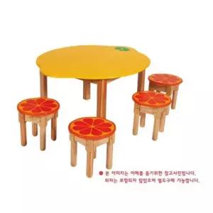 유아 과일 책상 오렌지 색상 유아책상