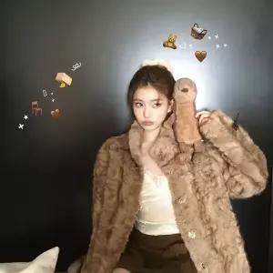 여자재킷 가죽 걱정 차이나 나염 뾰족 털 일체형 코트 캐주얼 겨울 도톰 퍼 원템4