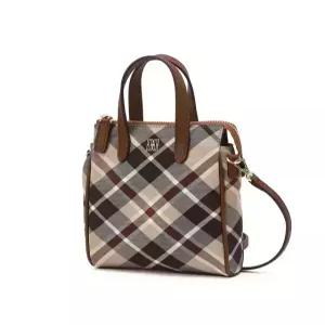 닥스 ACC 스테디셀러브라운 체크 가죽 미니크로스백 WCWA4F935W2