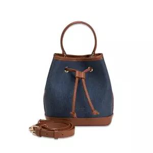 [롯데백화점]에스콰이아 여성 데님원단 미니 복조리백 버킷&크로스백  EOESHB874