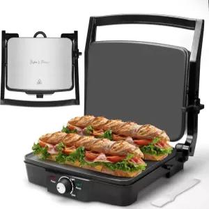 베이커의 친구 파니니 프레스 전기 그리들 그릴 샌드위치 메이커 그릴드 치즈 세라 일렉트릭 브라우닝