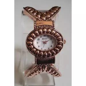 Geneva 여성 번호 다이얼 장미 골드 FINISH B앵글 커프 패션 드레스Y/캐주얼 시계 [세금포함] [정품] 명품