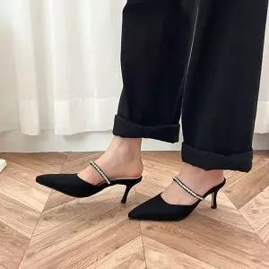 포인티드토 비즈스트랩 뮬 키튼힐 뮬힐 5FW (WFKA0P0)