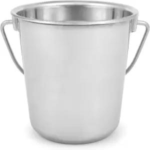 Jeffers 다목적 스테인리스 원형 손잡이 u2013 물 사료 반려동물 가축 우유 얼음 걸레 정원 개집 농장 캠핑