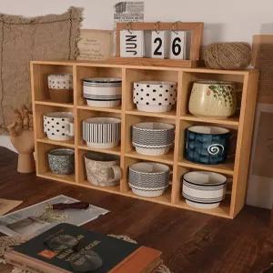 컵진열장 찻장 수납장 주방 가구 원목 디자인 엔틱 컵보드