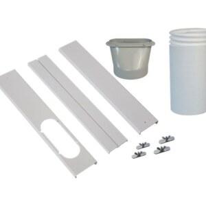 이동식에어컨 자바라 창문 차단 배기호스 + 칸막이 67.5CM 바람막이 설치 베니어 나사 1개