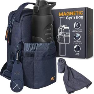 M2C 프리미엄 마그네틱 짐 가방 u2013 최대 12파운드 수용 가능 물병 컵 및 지갑 포켓 휴대폰 보관 키