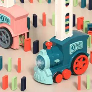 도미노 블럭 자동배치 기차 장난감 트레인 사운드 게임 어린이 선물 완구 놀이 작동