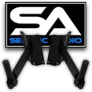 지진 오디오 - 밴드 클럽 DJ 카로크 바 레스토랑을 위한 페어 (2) 월 마운트 메탈 PA 스피커 스탠드