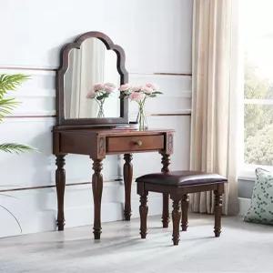 자개화장대 엔틱 레트로 클래식 안방 침실 60CM 호두색