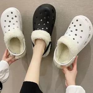 [하프클럽/]여성 방한화 뮬슬리퍼 털 실내화 방한 겨울신발