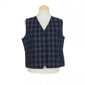 교복몰 네이비 그레이 체크 양장조끼 (인헌중) 교복조