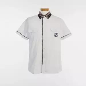 교복몰 블랙 핑크 체크 카라 반팔 셔츠 (은성중) 교복