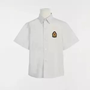 교복몰 화이트 각카라 반팔 블라우스 (동광초) 교복셔