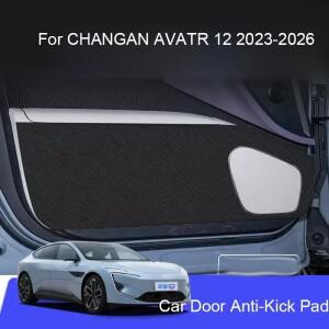 자동차 B 필러 도어 트렁크 보호 씰 패드 인조 가죽 방지 킥 매트 스크래치 스티커 CHANGAN AVATR 12 2023-