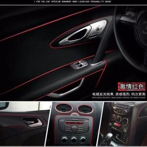 자동차 내장  스트립 라인 센터 콘솔 도어 갭 크롬 도금 밝은 일반 튜닝 용품